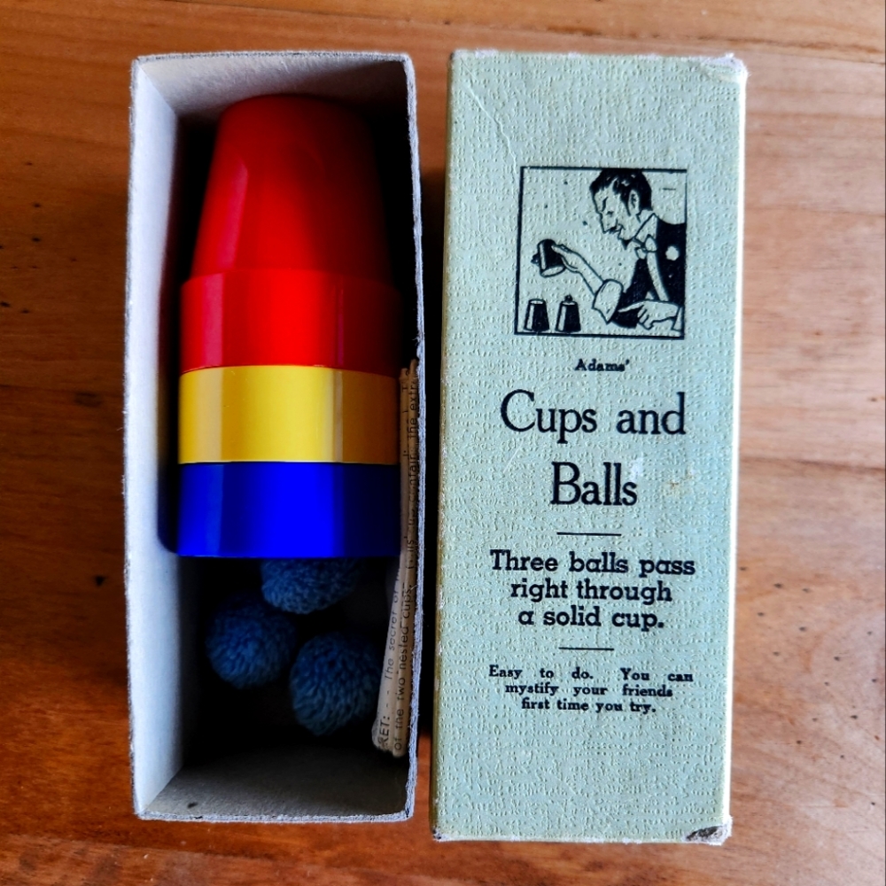 Vintage Cups and Balls Game